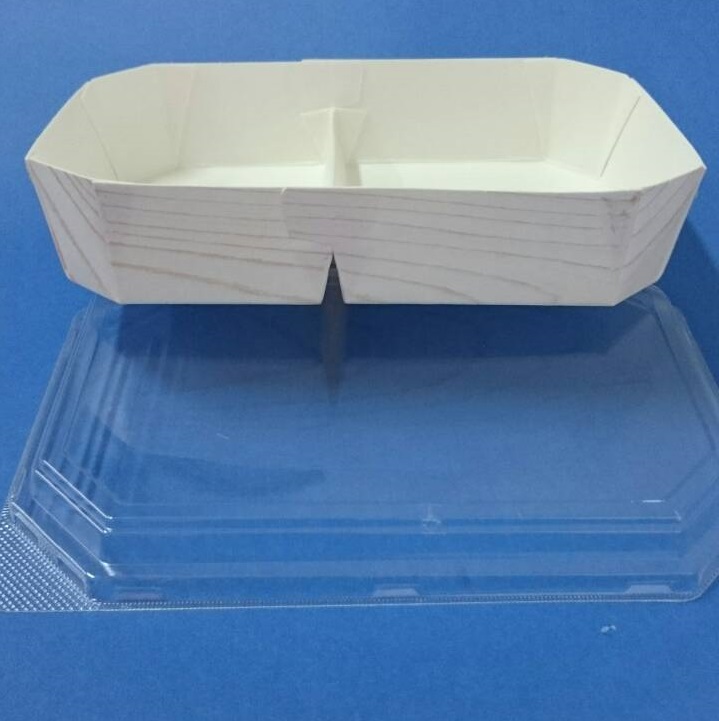 紙八角兩格盒+透明蓋-1